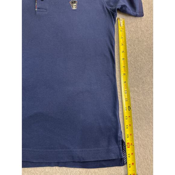 Robert Graham “Lucifer” Classic-Fit Skull-Embroidered Polo – Size Small (Navy) - Picture 6 of 8